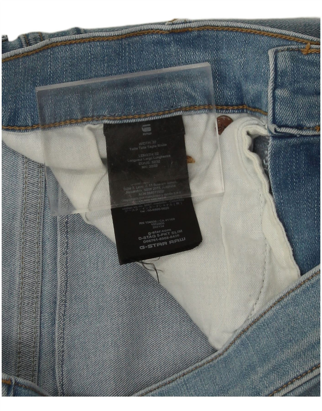 Vaqueros ajustados para hombre G-Star W32 L32 Algodón azul