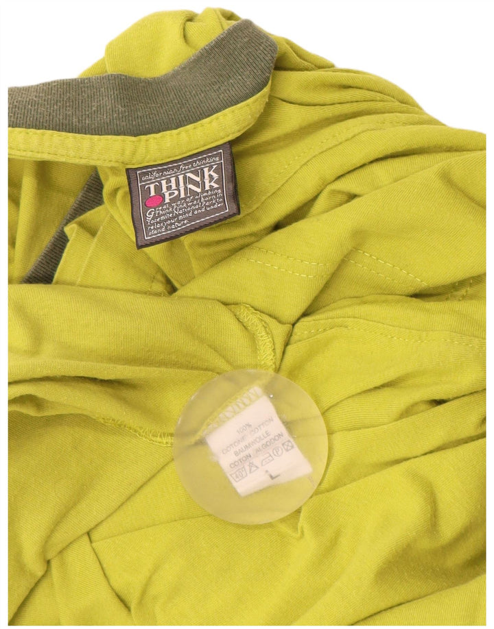 Think Pink - Camiseta para hombre, talla grande, algodón amarillo