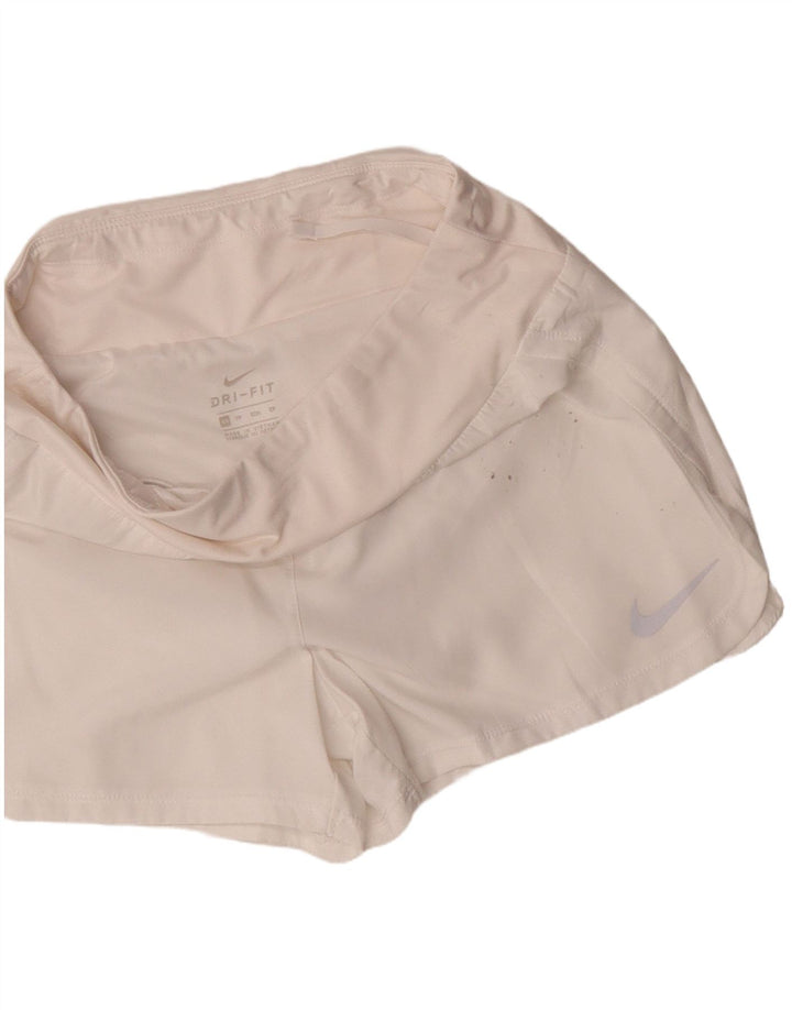 Nike - Pantalones cortos deportivos Dri Fit para mujer, talla 6, XS, color blanco
