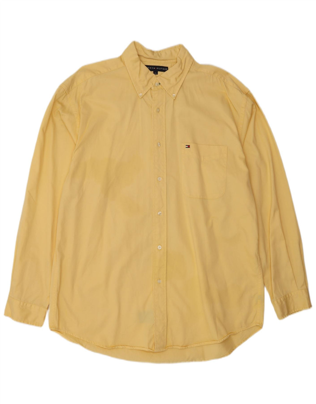 Camisa Tommy Hilfiger Hombre Grande Algodón Amarillo