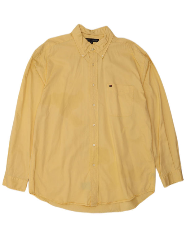 Camisa Tommy Hilfiger Hombre Grande Algodón Amarillo