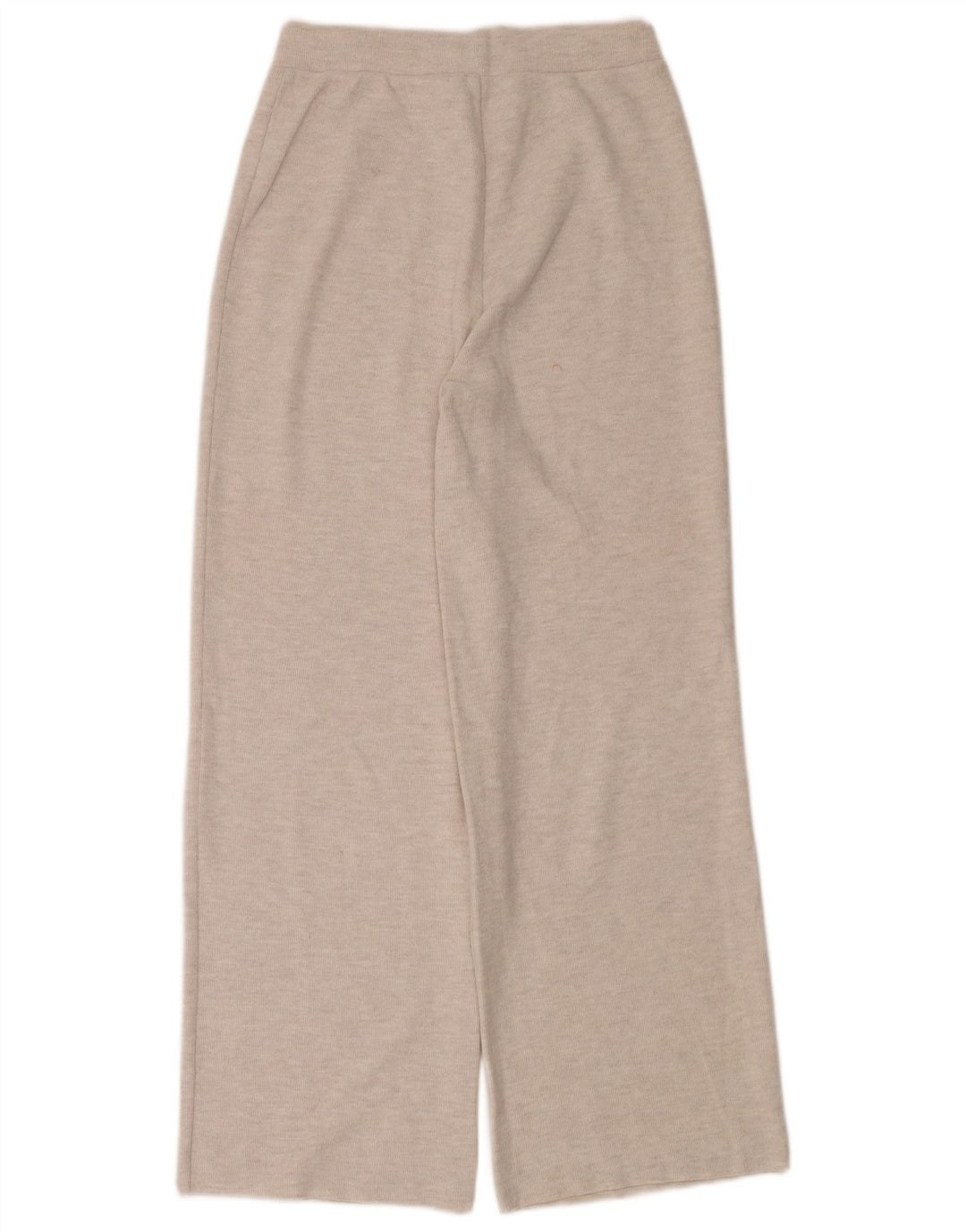 Zara Mujer Pantalones De Chándal UK 42 Medio Beige Poliéster Moteado