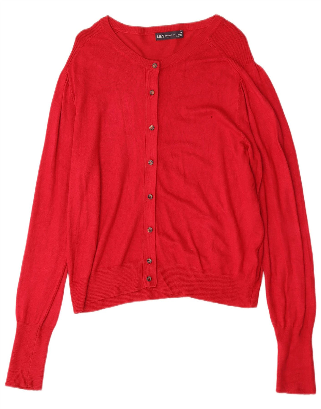 Marks & Spencer - Cárdigan para mujer, talla 40, talla grande, viscosa roja
