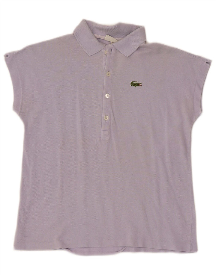 LACOSTE Polo de mujer talla 38 Algodón morado mediano