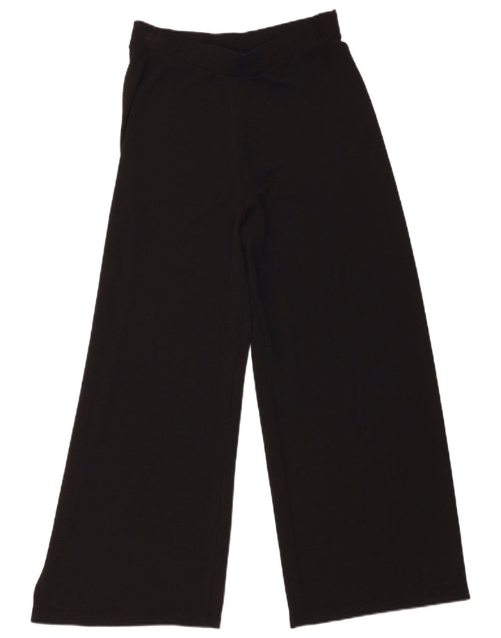 Zara Mujer Pantalón Chino De Pierna Ancha Mediano W28 L29 Negro