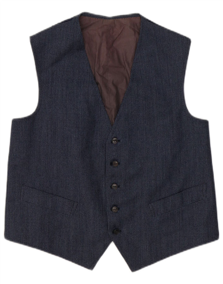 Chaleco vintage para hombre azul marino medio