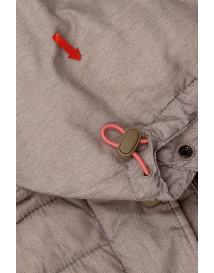 Superdry Chaqueta Acolchada Con Capucha Para Mujer UK 44 Poliéster Gris Grande