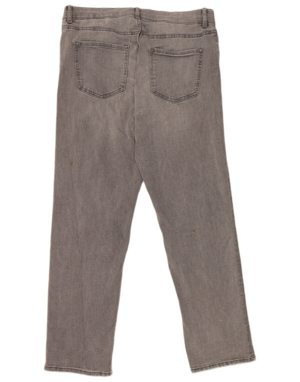 Marks & Spencer Vaqueros rectos The Sienna para mujer, Reino Unido 44, mediano, W32, L28, gris