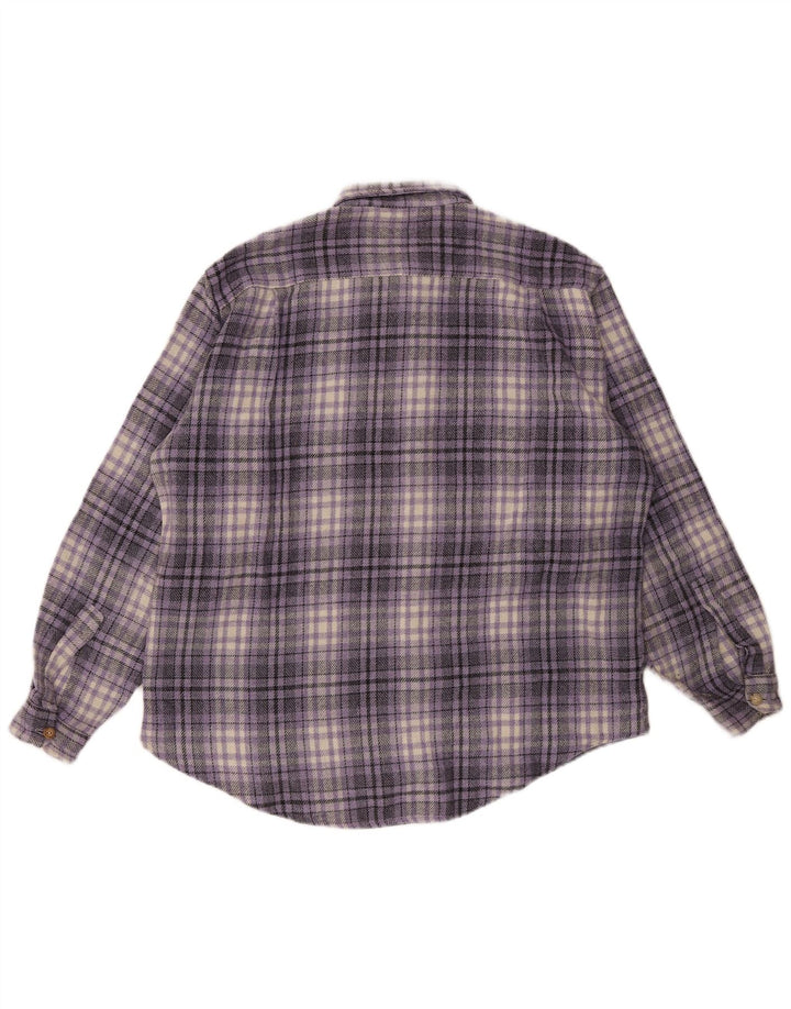 Wampum Camisa De Franela Hombre XL Cuadros Morados