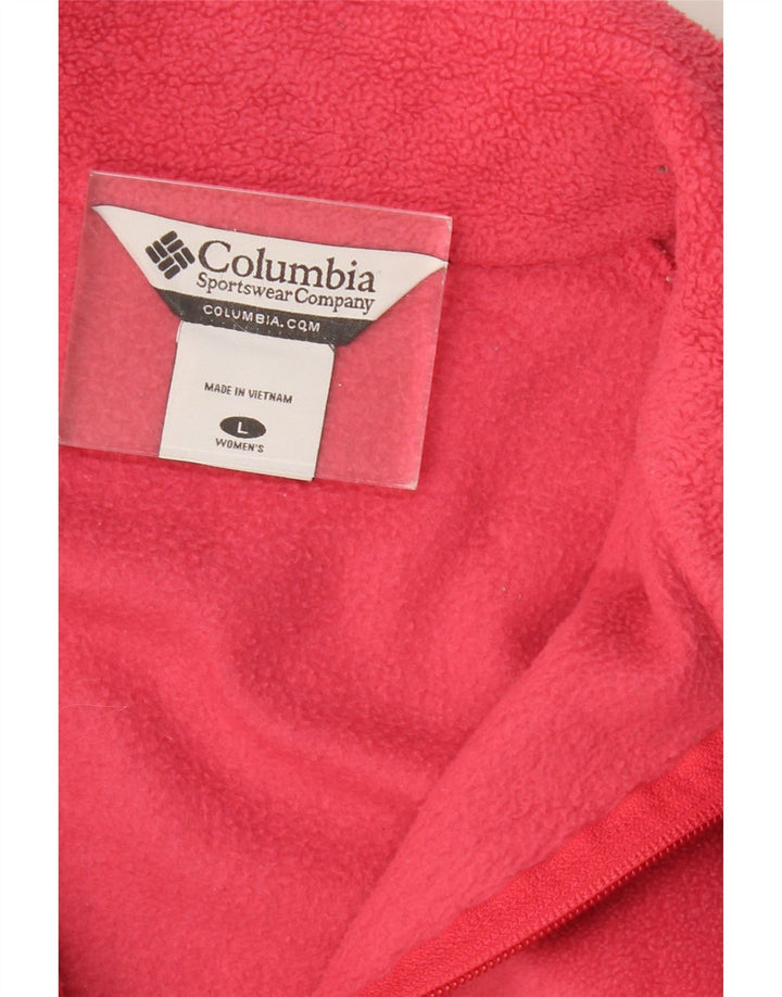 COLUMBIA Chaqueta polar para mujer UK 46 Grande Poliéster rosa