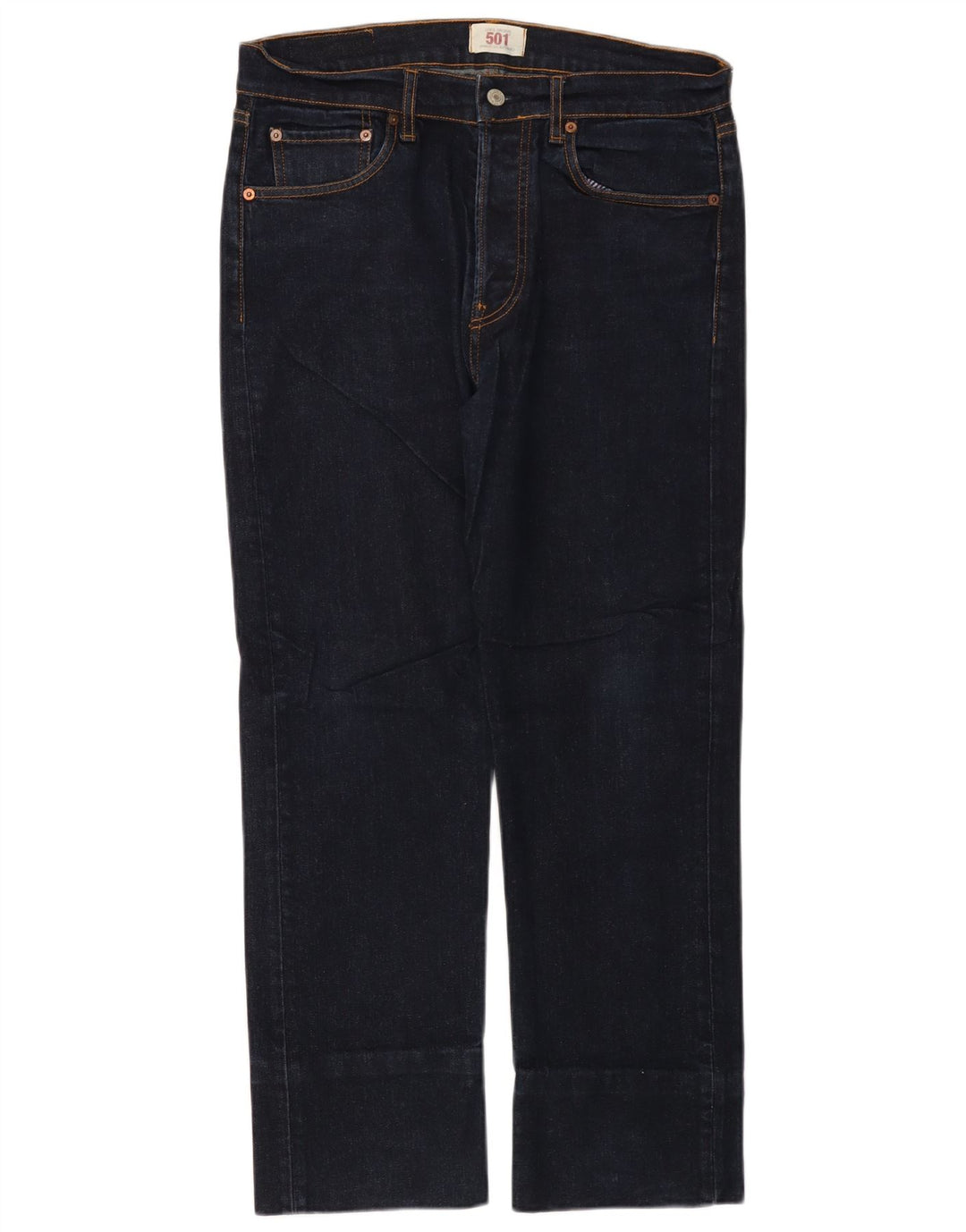 LEVI'S Jeans rectos 501 para hombre W34 L27 Algodón azul marino