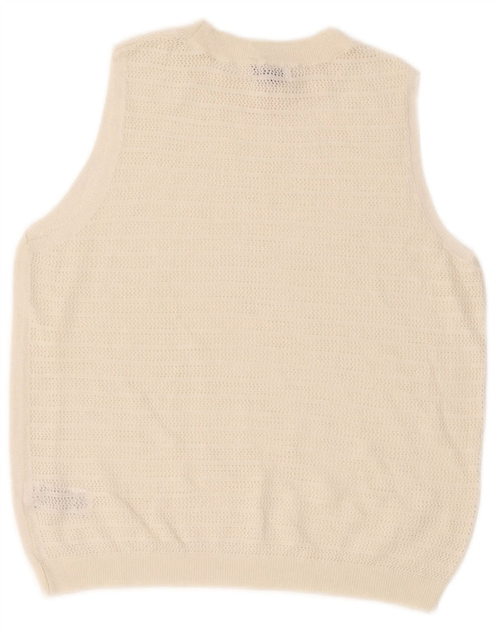 Marks & Spencer Camiseta sin mangas para mujer UK 12 Mediano Blanco Roto Poliéster