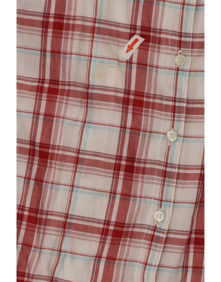 Levi's Camisa de manga corta para mujer UK 46 Large Red Check