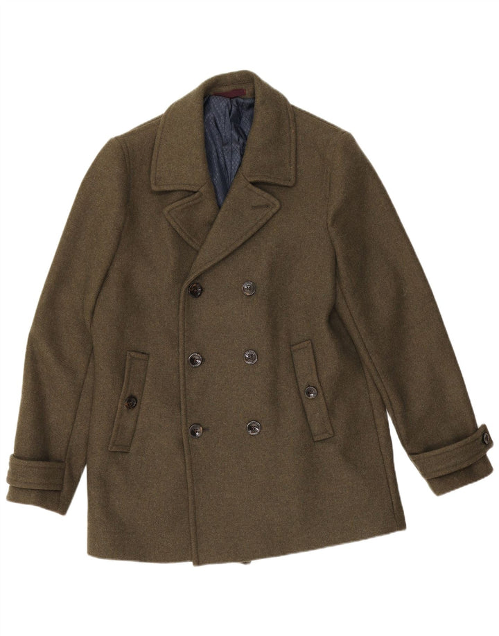 Ted Baker - Chaquetón para hombre, talla 4, lana caqui grande
