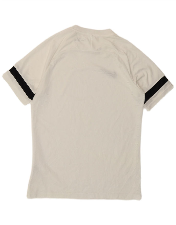 Camiseta Nike Dri Fit para hombre Top medio blanco color block Poliéster
