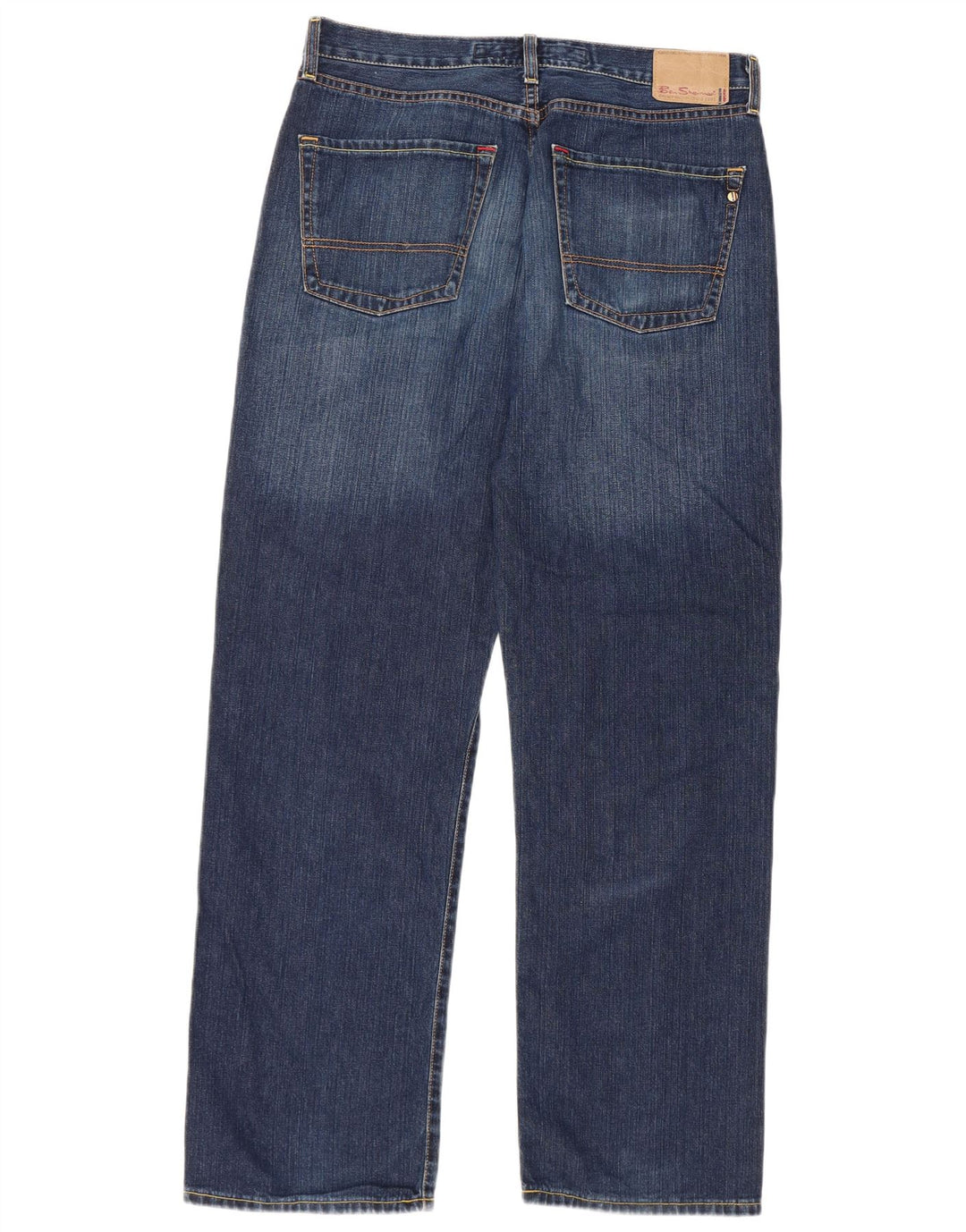 Ben Sherman Vaqueros rectos para hombre W34 L32 Algodón azul