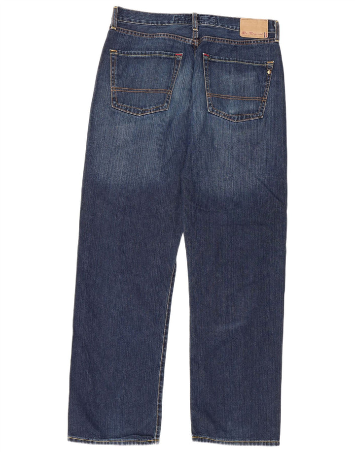 Ben Sherman Vaqueros rectos para hombre W34 L32 Algodón azul