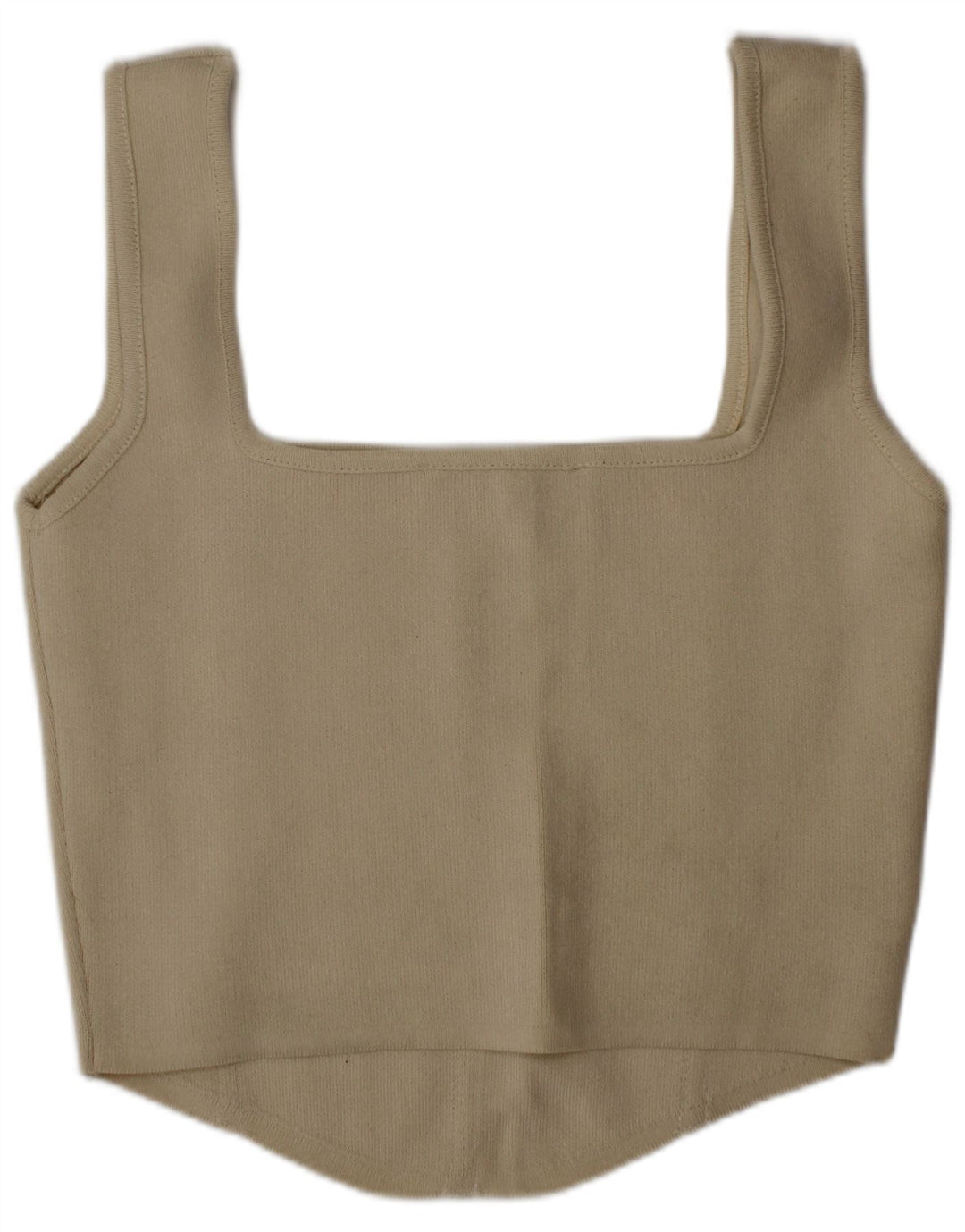 Zara Mujer Crop Top Poliamida Beige Medio