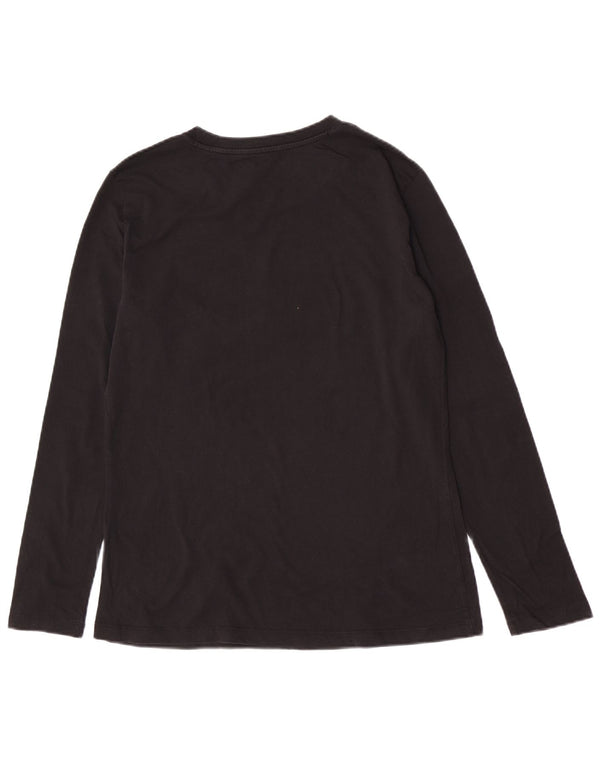 Armani Exchange Top gráfico para mujer de manga larga UK 12 Medium Black