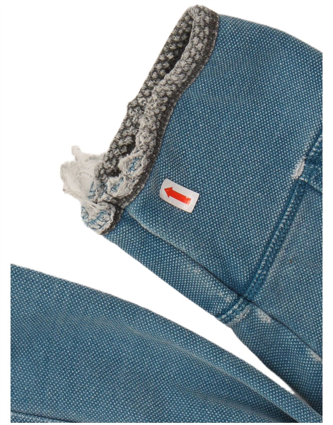 FAT FACE Sudadera con cuello y cremallera para hombre, jersey de algodón azul grande