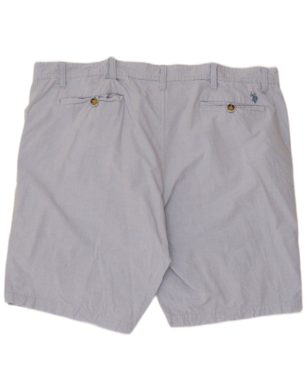 Asociación de Polo de EE. UU. Pantalones cortos chinos para hombre W44 2XL Algodón a rayas azules