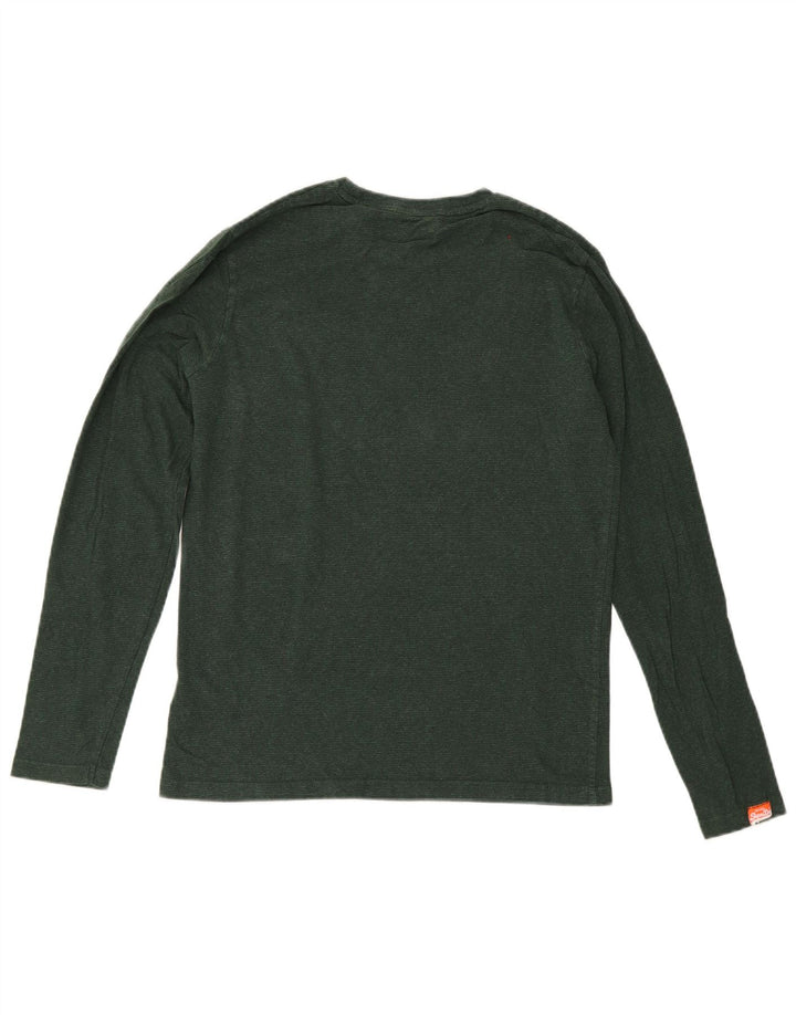Superdry Hombre Top Manga Larga Pequeño Algodón Verde
