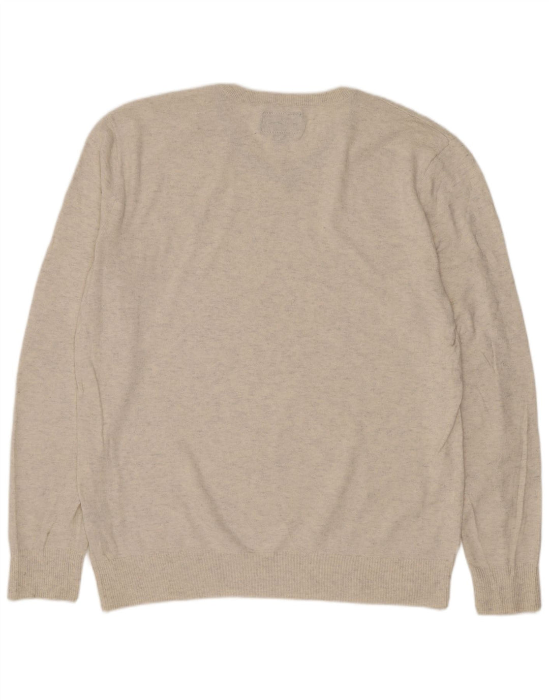 American Eagle Outfitters Jersey con cuello en V para hombre con moteado beige medio