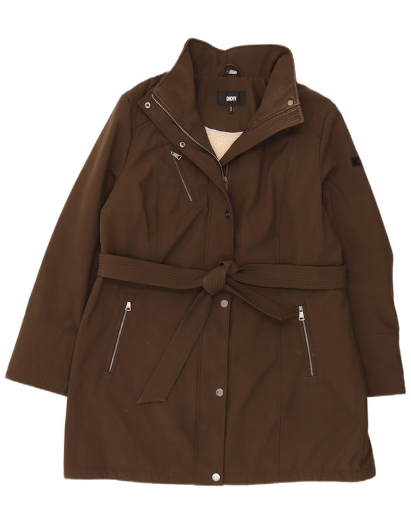Dkny Abrigo Sherpa para Mujer UK 40 XL Poliéster Marrón