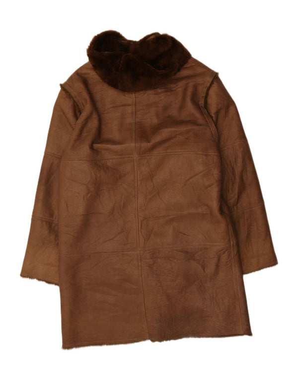 Coveri Abrigo Sherpa con capucha para hombre UK 44 2XL Marrón