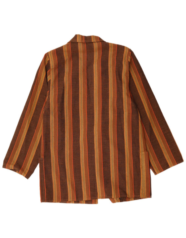 Mirella Chaqueta tipo blazer de 1 botón para mujer UK 44 Marrón medio a rayas