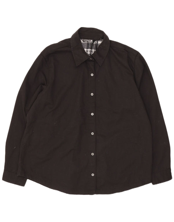 Camisa de leñador holgada para mujer Lee UK 40 XL Algodón negro