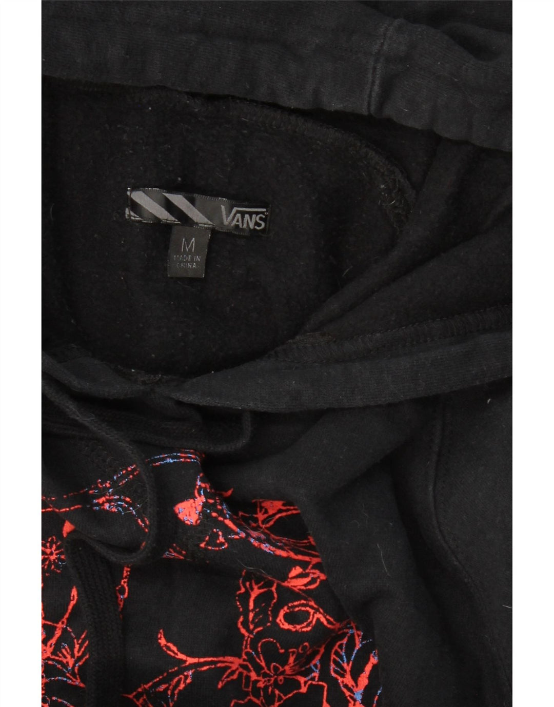 Vans - Sudadera con capucha gráfica para mujer, talla 40, talla M, color negro