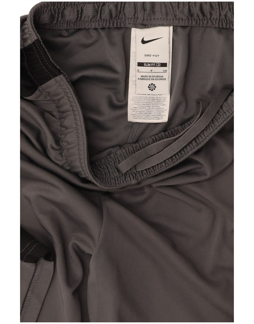 NIKE Pantalones cortos deportivos Dri Fit Slim Fit para mujer UK 8 Small Grey Colourblock