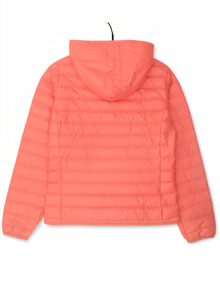 Adidas Chaqueta acolchada con capucha para mujer UK 12/14 Poliéster rosa medio