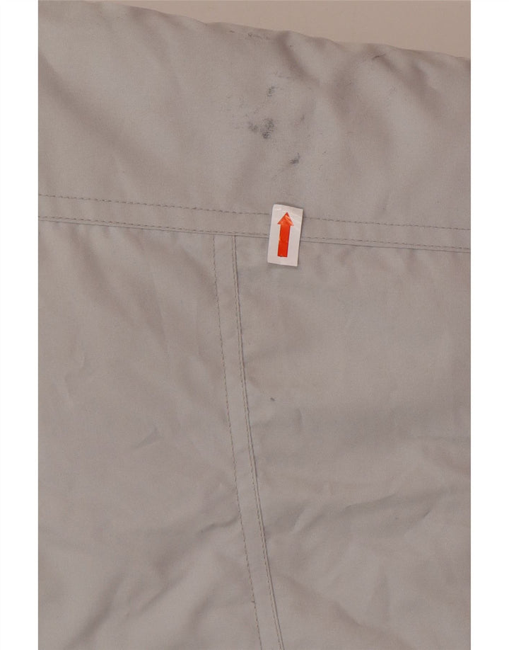 VINTAGE Hombres Loose Fit Abrigo acolchado Reino Unido 36 Pequeño Poliéster Gris