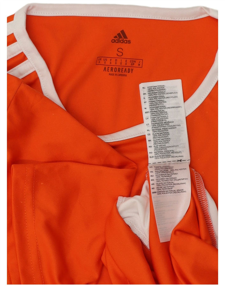 Adidas Hombre Aeroready Camiseta Top Pequeño Naranja Colorblock Poliéster