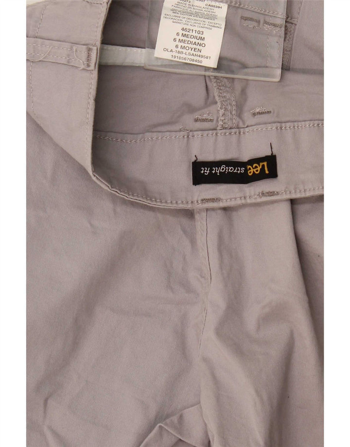 Lee pantalones cortos chinos para mujer US 6 mediano W32 algodón gris