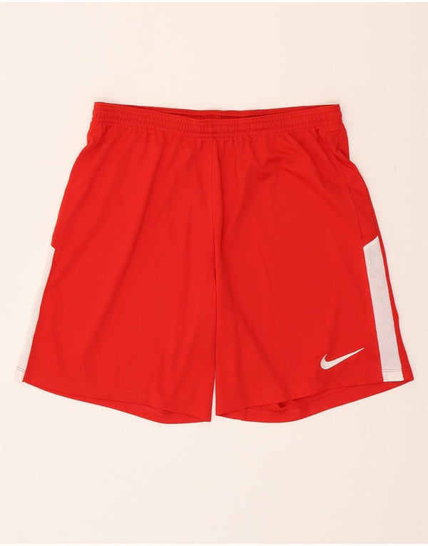 NIKE Pantalones cortos deportivos Dri Fit Slim Fit para hombre, talla grande, color rojo