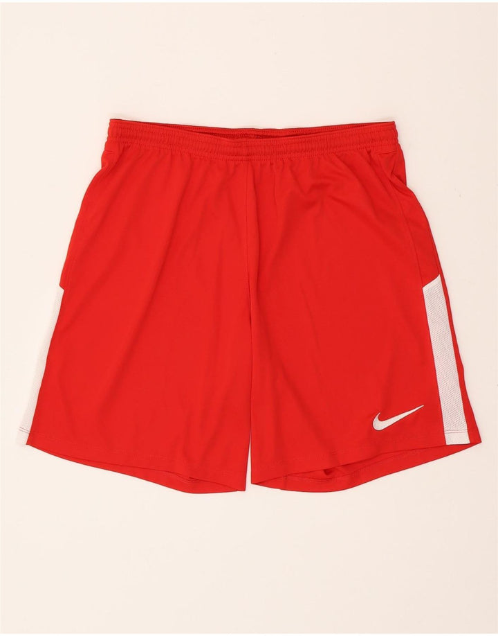 NIKE Pantalones cortos deportivos Dri Fit Slim Fit para hombre, talla grande, color rojo