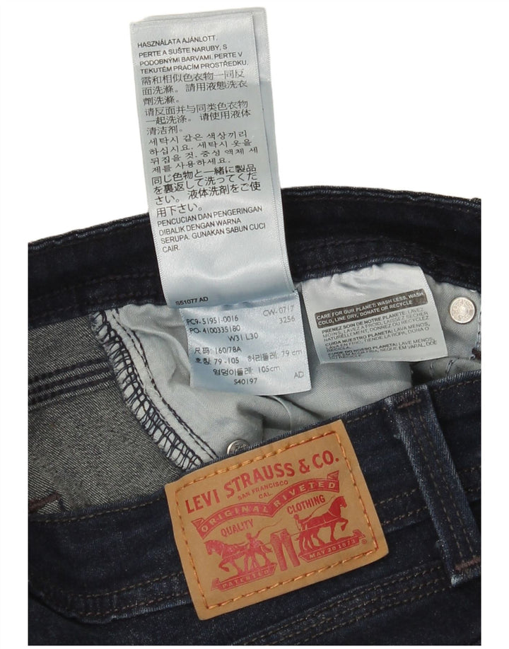 Levi's Mujer 529 Curvy Bootcut Jeans W31 L30 Algodón Azul Marino