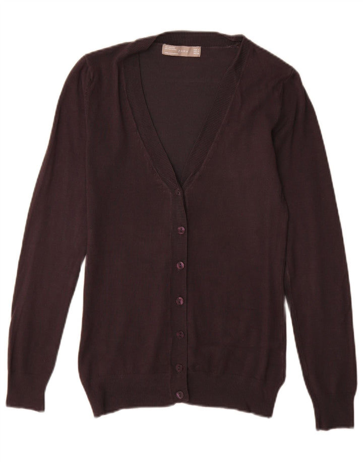 Zara Mujer Cárdigan Suéter UK 42 Viscosa Gris Medio