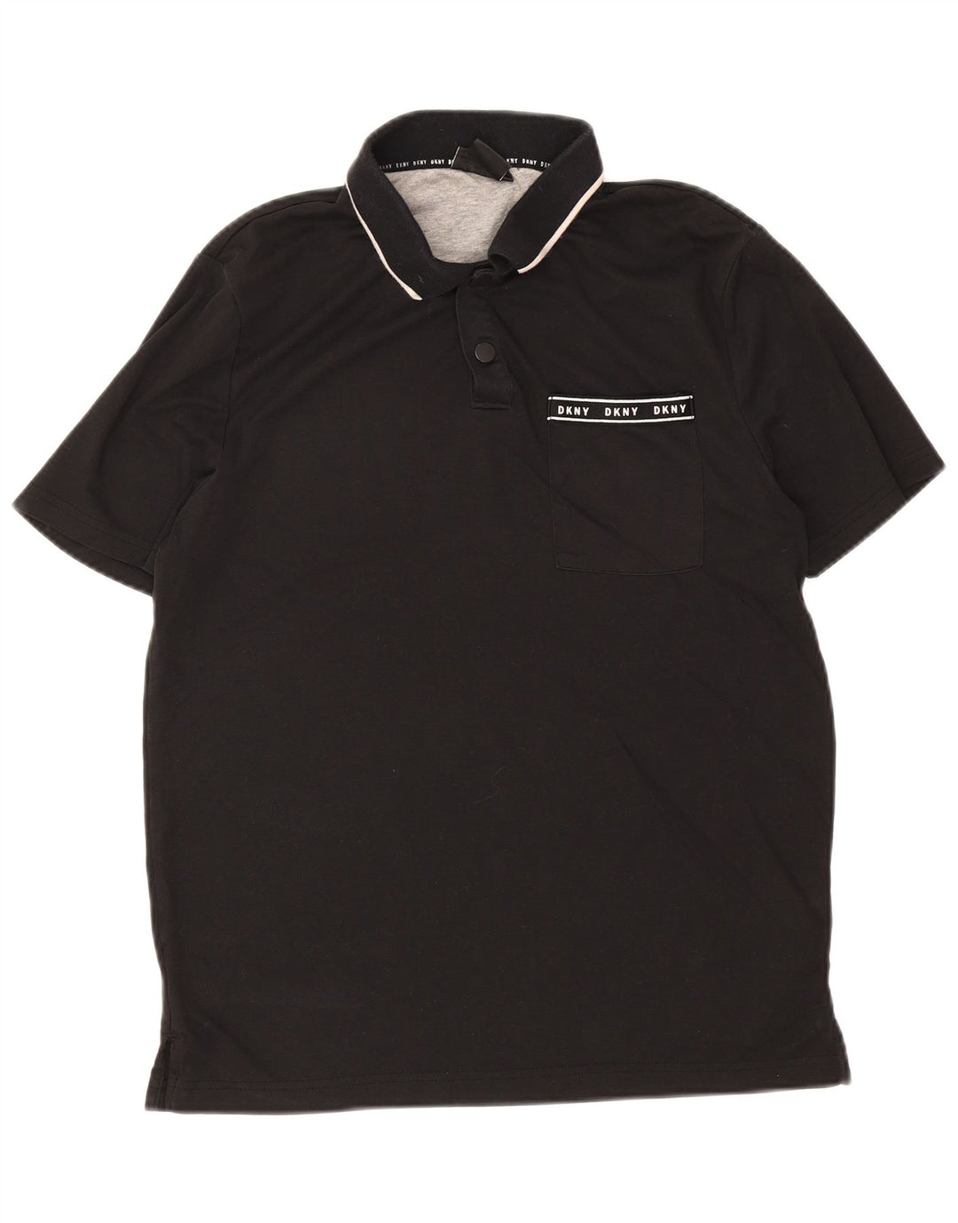 Polo Dkny Hombre Algodón Mediano Negro
