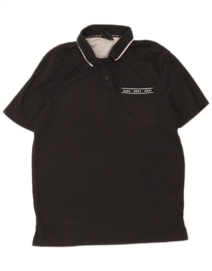 Polo Dkny Hombre Algodón Mediano Negro
