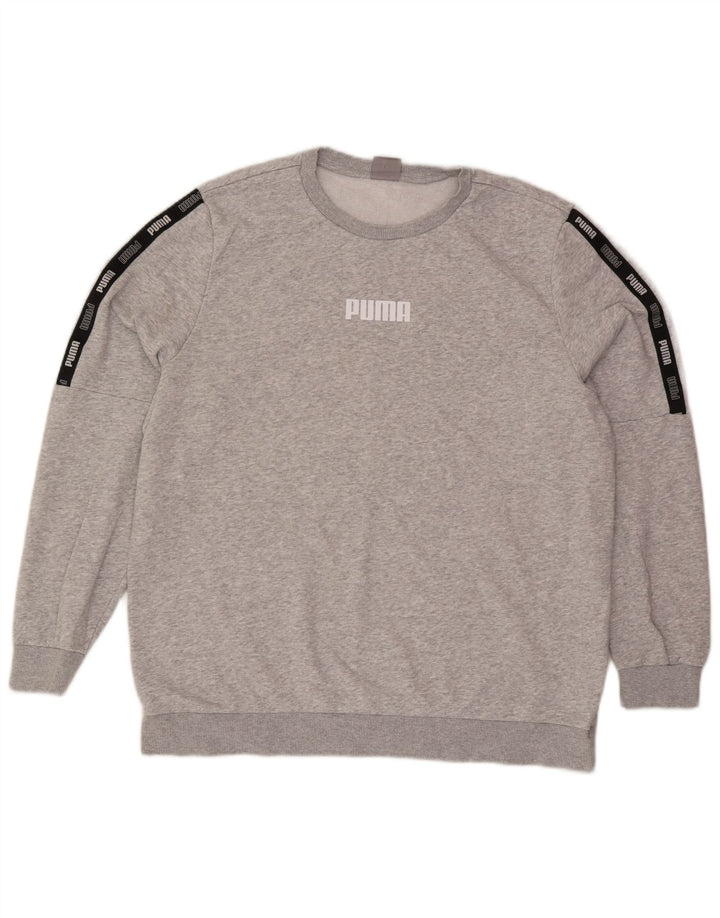 Puma Hombre Sudadera Gráfica Jumper XL Gris Colorblock Algodón