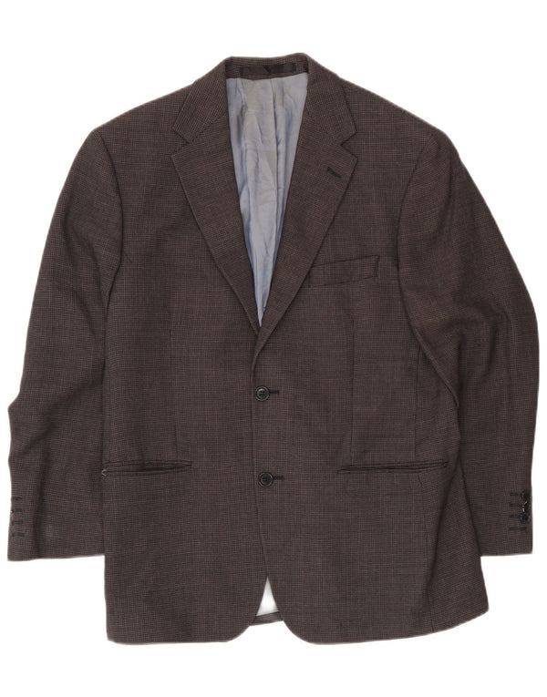 Marks & Spencer Chaqueta tipo blazer corta para hombre UK 40 Medium Navy Blue Check