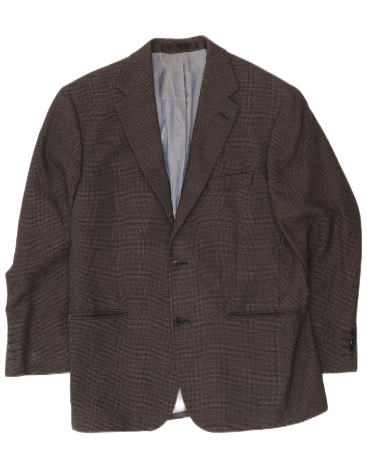 Marks & Spencer Chaqueta tipo blazer corta para hombre UK 40 Medium Navy Blue Check