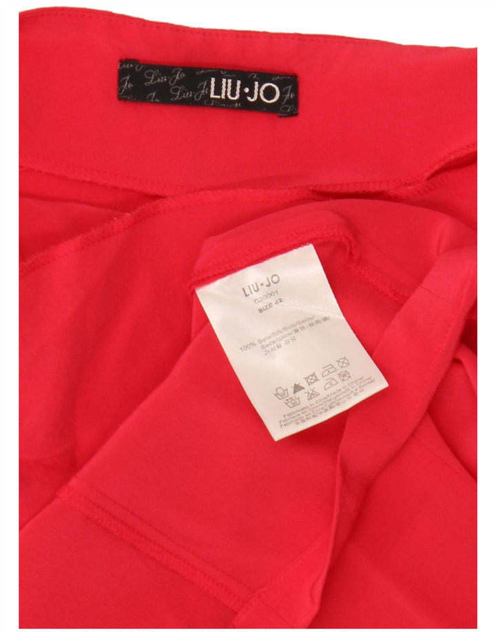 Vestido Halter Liu Jo Mujer IT 42 Seda Roja Mediana