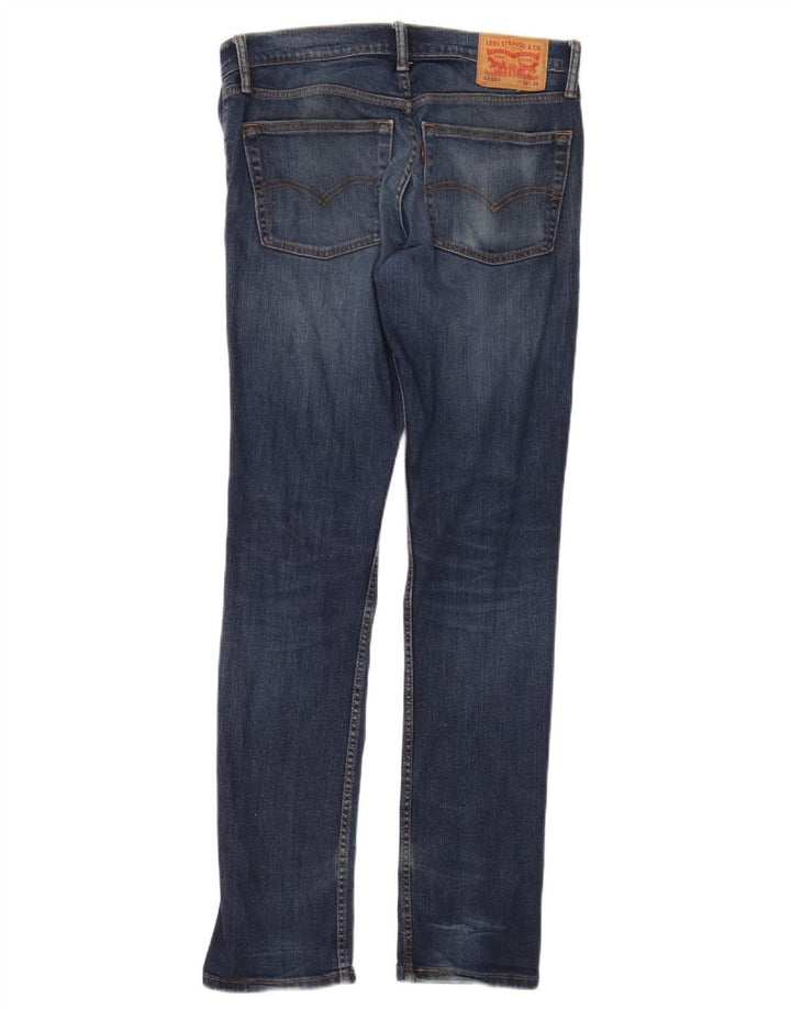 Levi's Vaqueros pitillo desgastados para hombre W32 L34 Azul