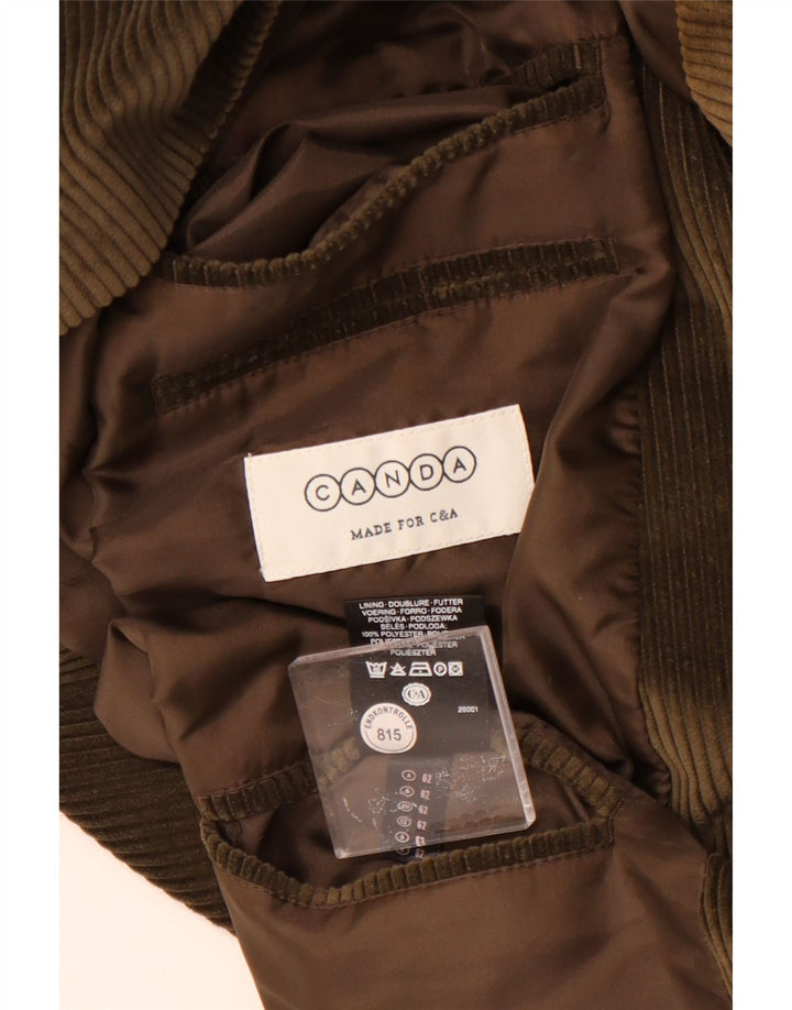 Canda Chaqueta Blazer de Pana con 3 Botones para Hombre UK 58 4XL Algodón Verde