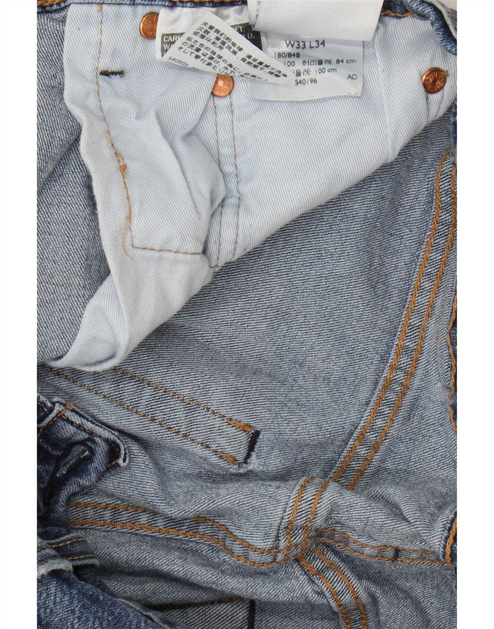 Vaqueros ajustados desgastados para hombre Levi's W33 L34 Algodón azul